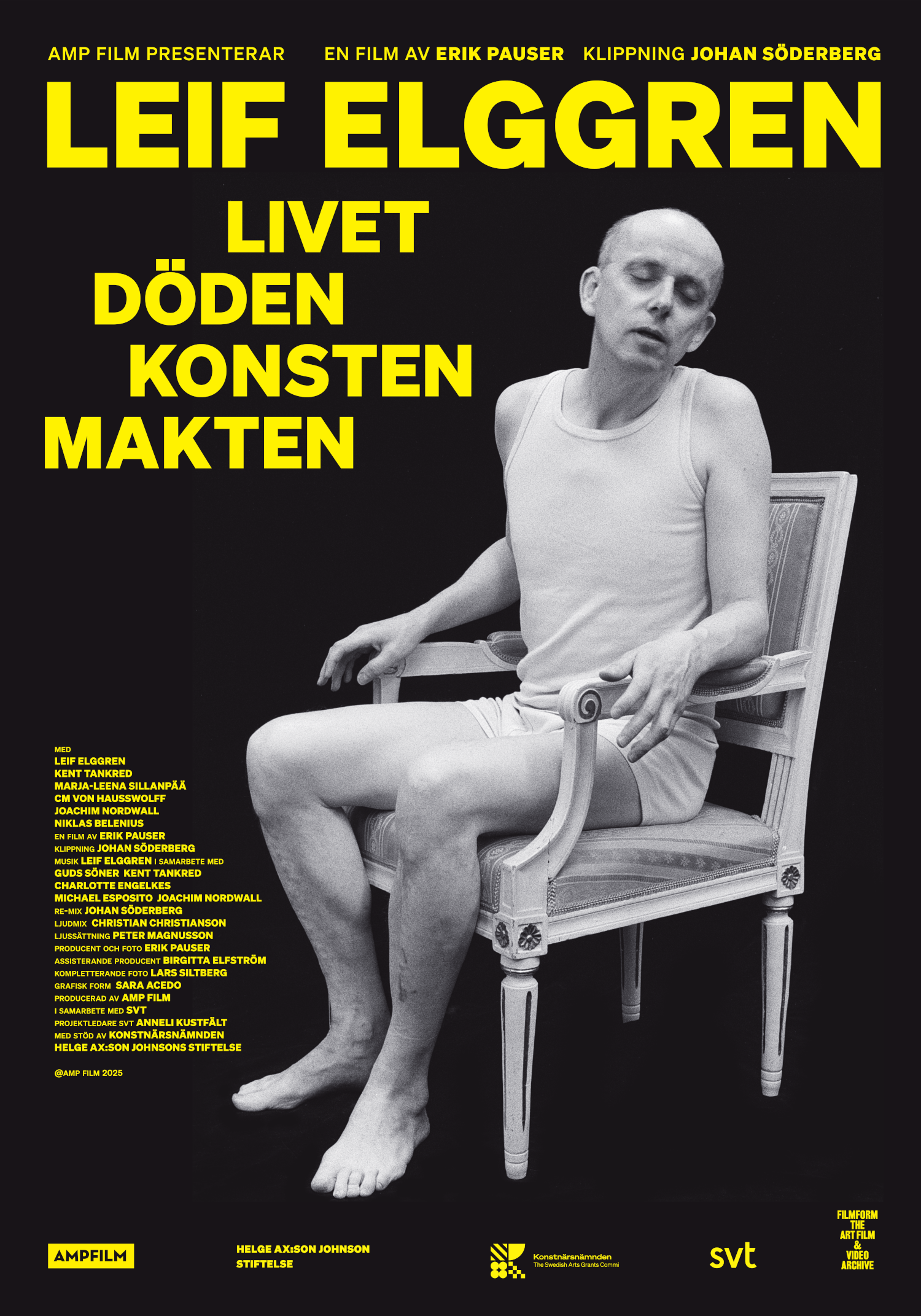 Filmaffisch: Leif Elggren LIVET DÖDEN KONSTEN MAKTEN
